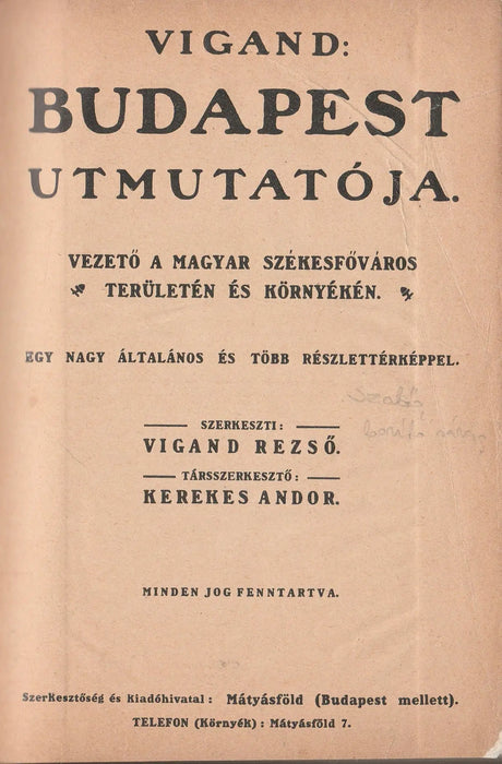 Budapest útmutatója - Oskola Antikvárium