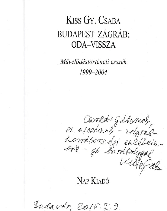 Budapest - Zágráb: oda - vissza - Oskola Antikvárium