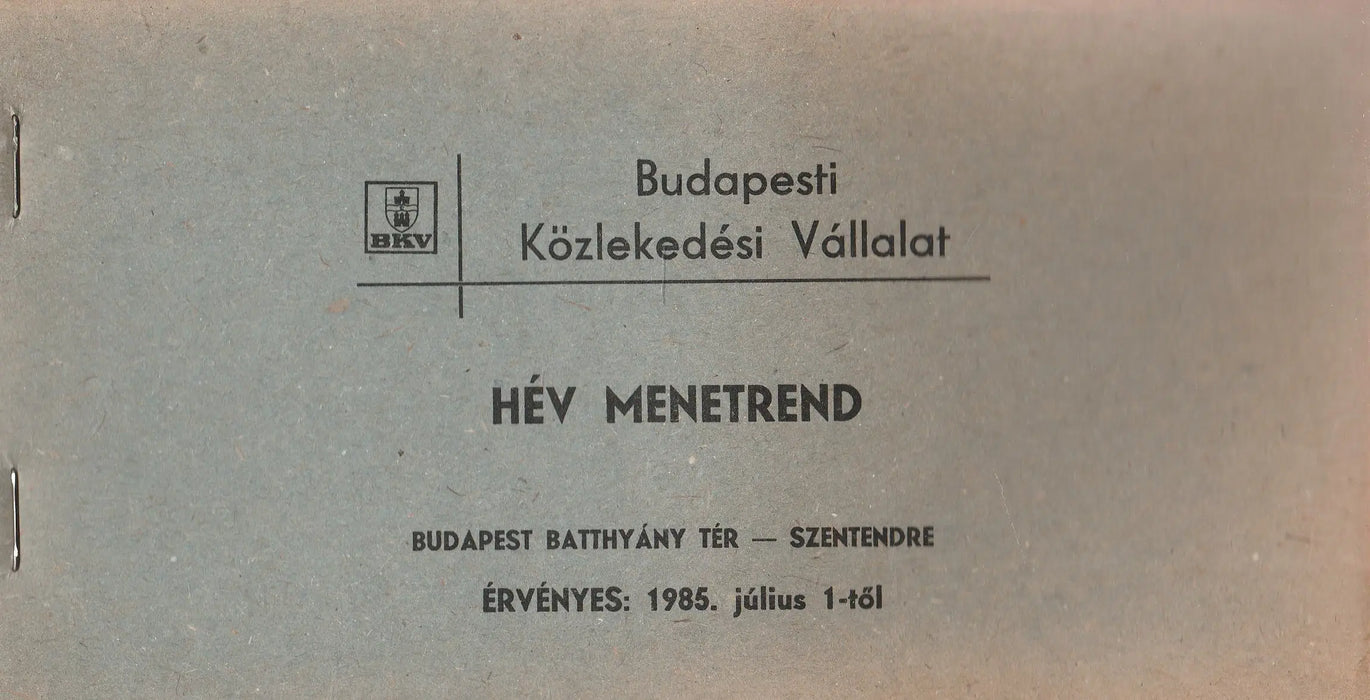 Budapesti Közlekedési Vállalat menetrendi tájékoztatója 1985 - Oskola Antikvárium