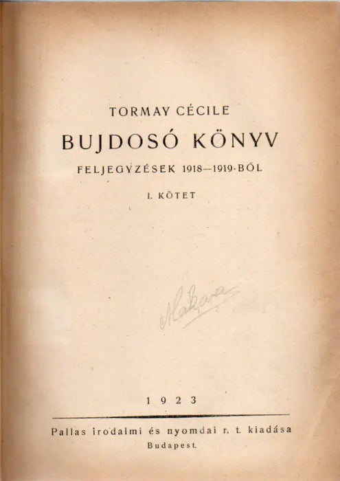 Bujdosó könyv I - II. - Oskola Antikvárium