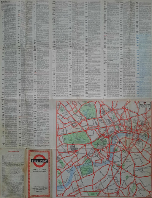 Bus Map - London - Oskola Antikvárium