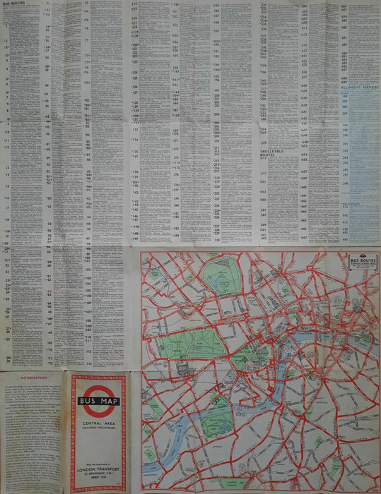 Bus Map - London - Oskola Antikvárium