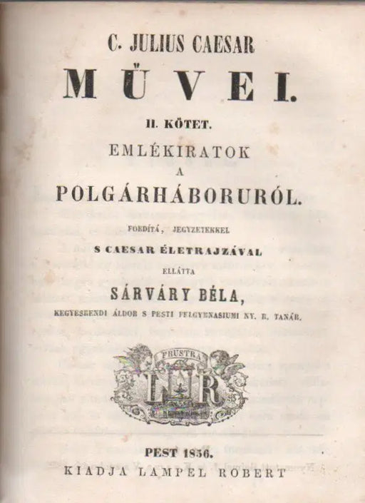 C. Julius Caesar művei I - II. - Oskola Antikvárium