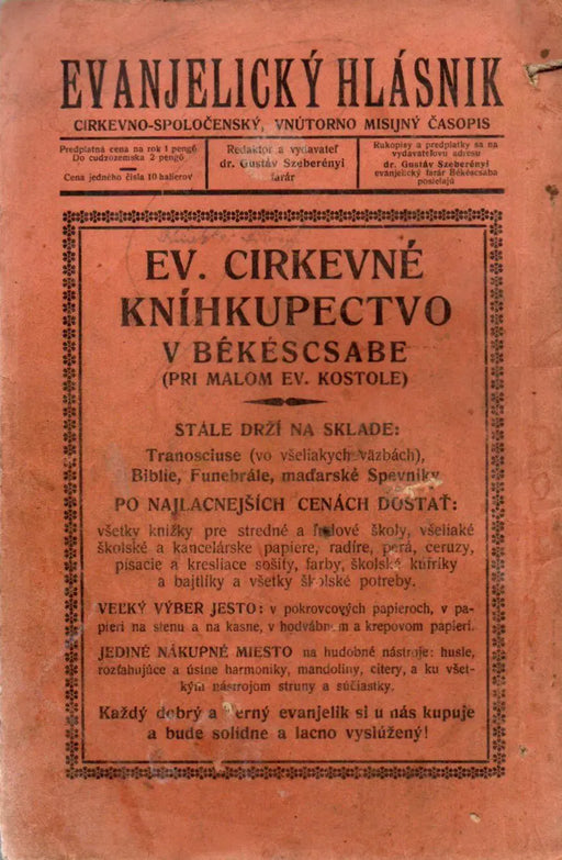 Cabiansky Kalendar na obycajny rok 1941 - Békéscsaba 1941 - Oskola Antikvárium