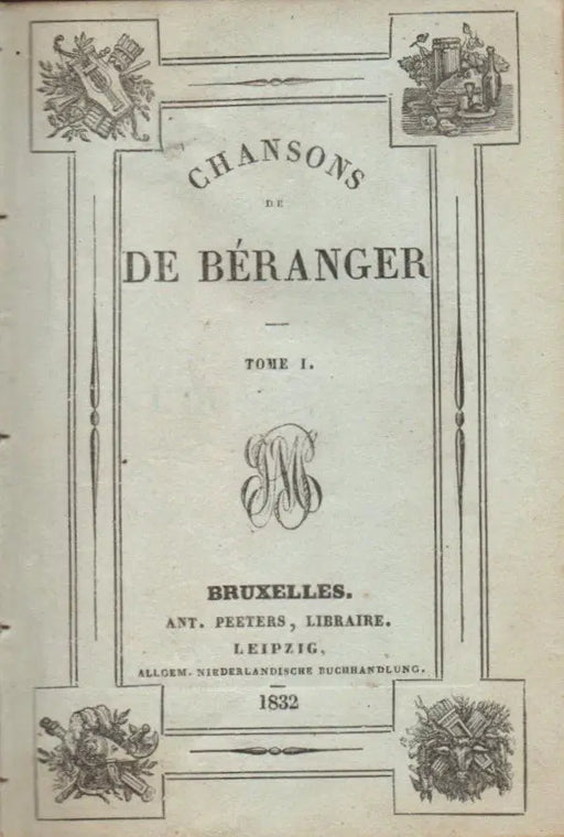 Chansons de De Béranger I - III. - Oskola Antikvárium