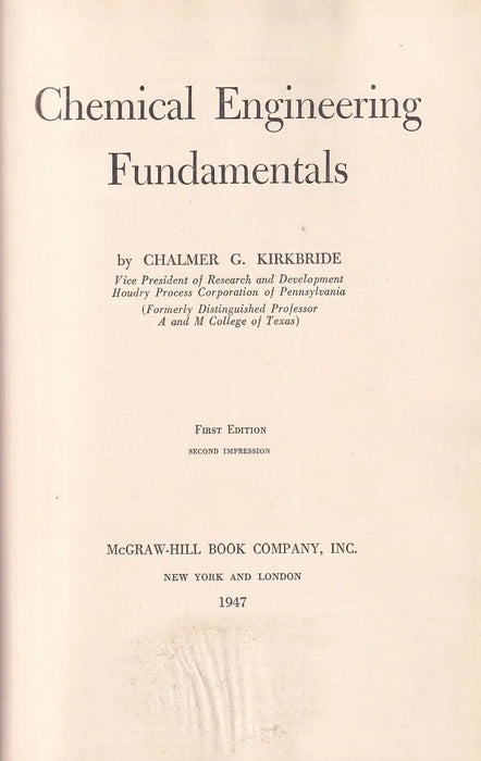 Chemical Engineering Fundamentals - Oskola Antikvárium