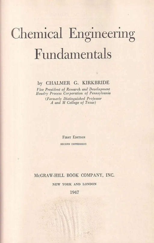 Chemical Engineering Fundamentals - Oskola Antikvárium