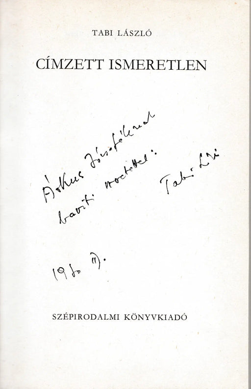 Címzett ismeretlen - Oskola Antikvárium