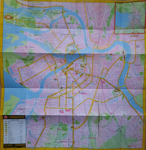 City Map Leningrad - Falkplan - Oskola Antikvárium