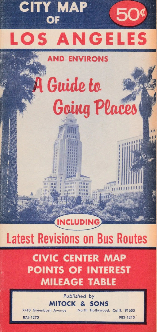 City Map of Los Angeles and Environs - Oskola Antikvárium