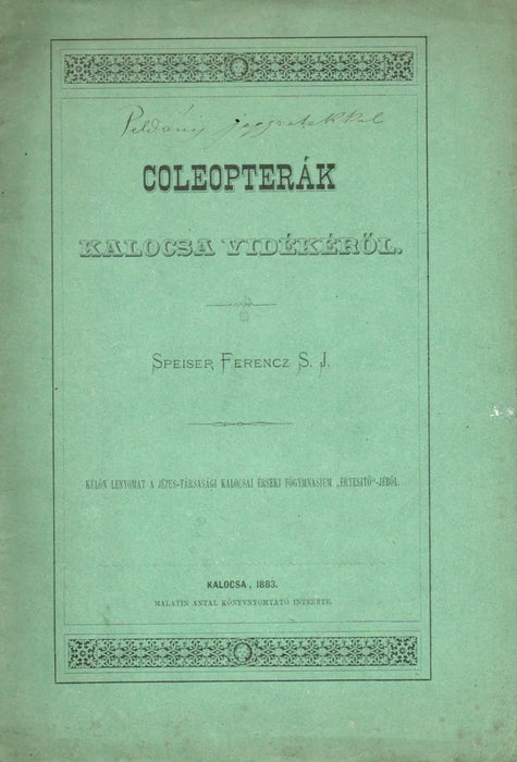 Coleopterák Kalocsa környékéről - Oskola Antikvárium