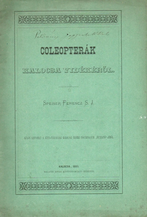 Coleopterák Kalocsa környékéről - Oskola Antikvárium