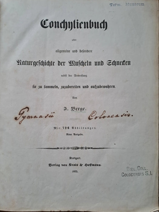 Conchylienbuch - Oskola Antikvárium