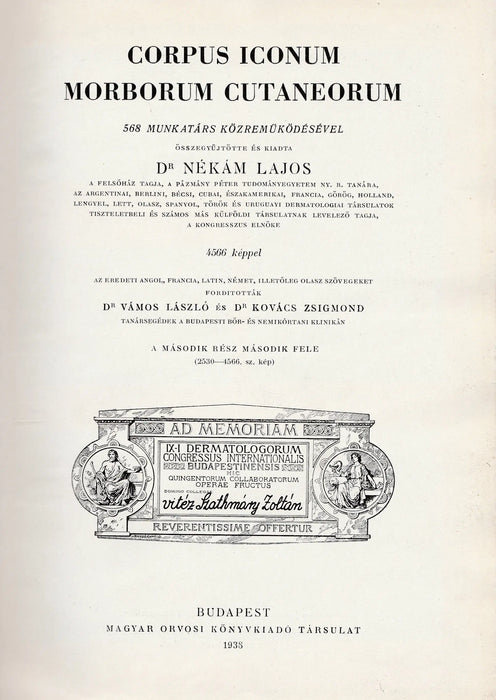 Corpus Iconum Morborum Cutaneorum 3. (II/2.) - Oskola Antikvárium