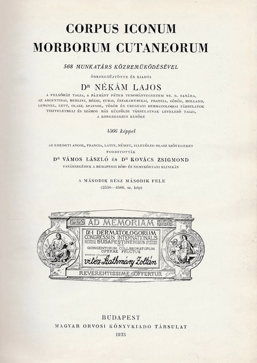 Corpus Iconum Morborum Cutaneorum 3. (II/2.) - Oskola Antikvárium