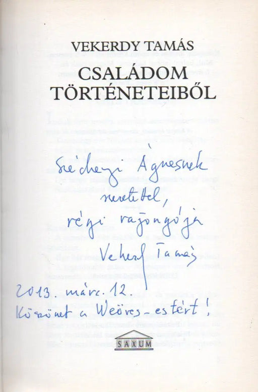 Családom történeteiből - Oskola Antikvárium