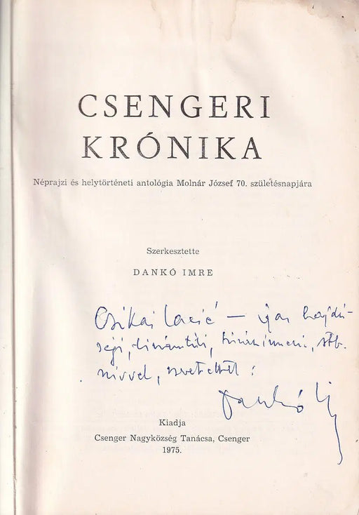 Csengeri Krónika - Oskola Antikvárium