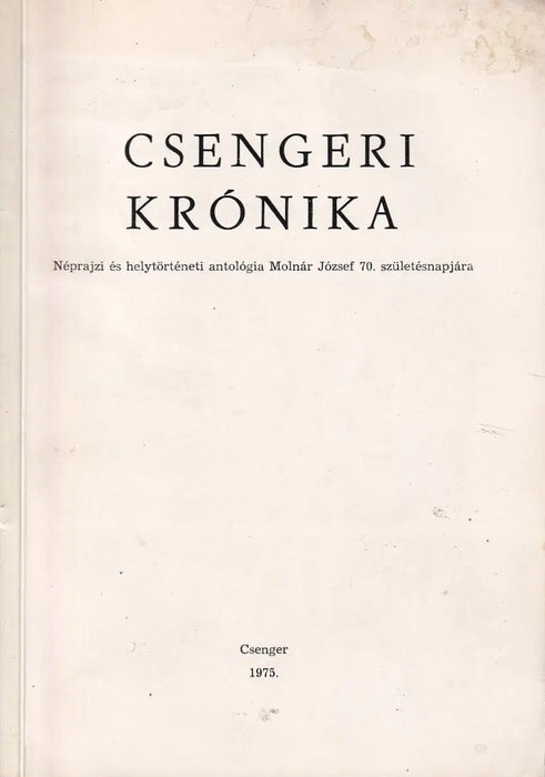 Csengeri Krónika - Oskola Antikvárium