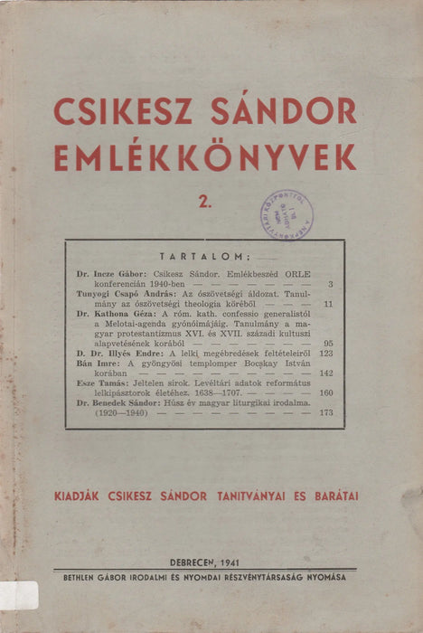 Csikesz Sándor emlékkönyvek II. - Oskola Antikvárium