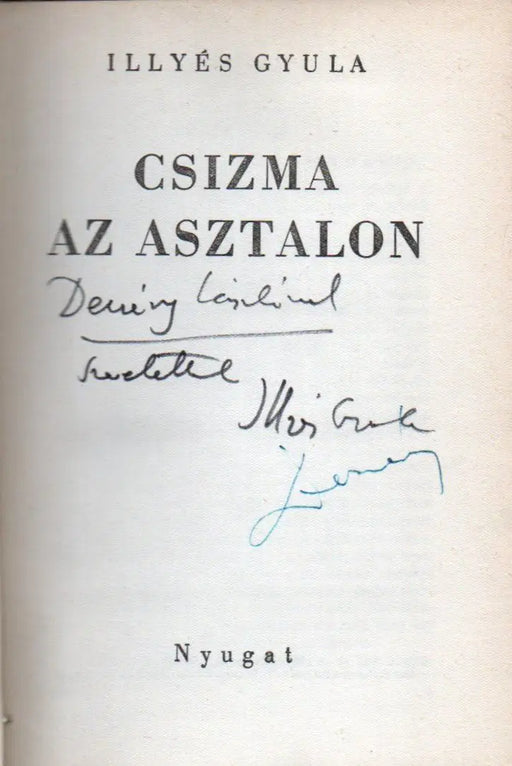 Csizma az asztalon - Oskola Antikvárium