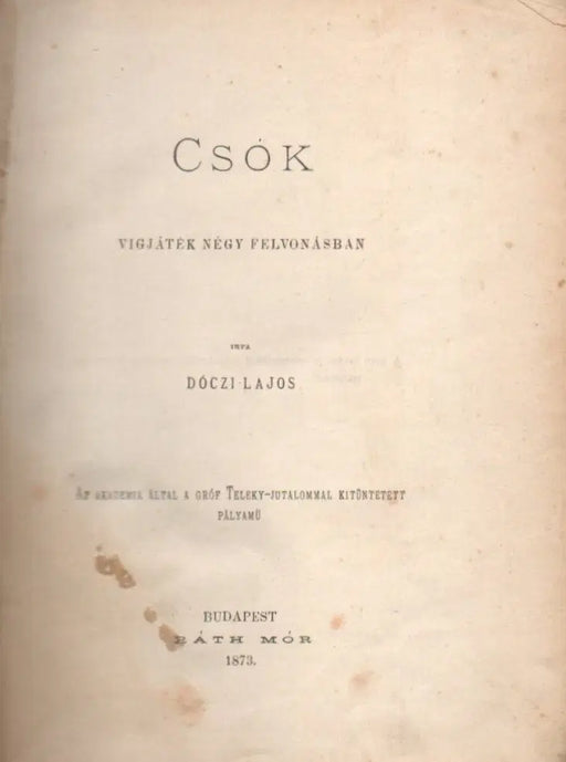 Csók - Oskola Antikvárium
