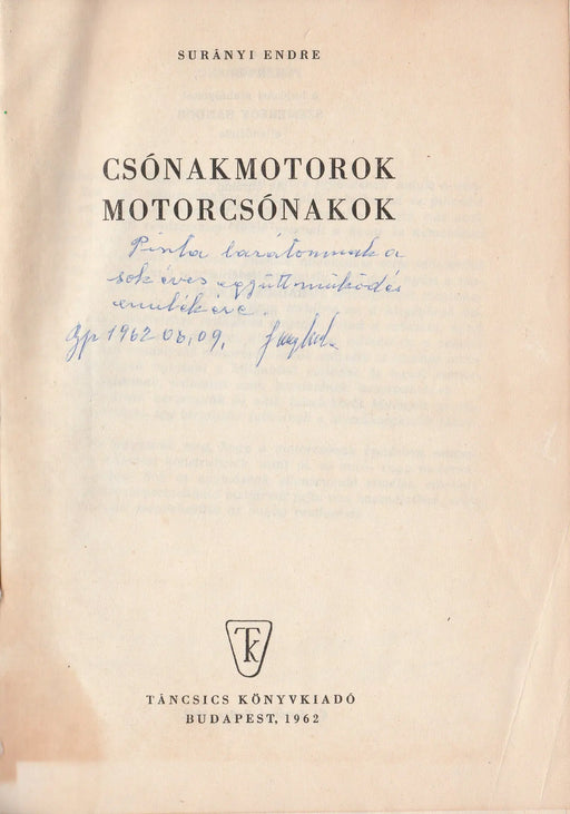 Csónakmotorok, motorcsónakok - Oskola Antikvárium