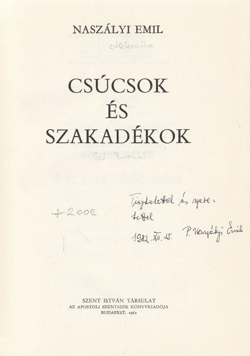 Csúcsok és szakadékok - Oskola Antikvárium