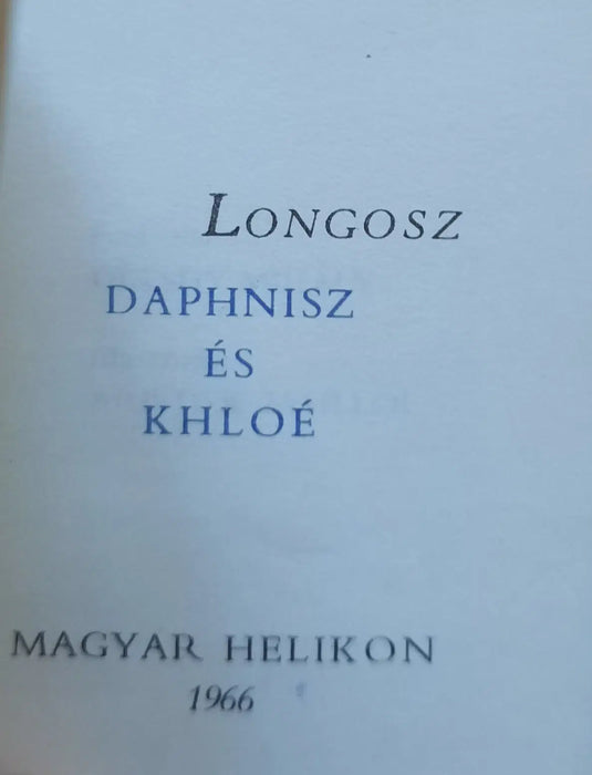 Daphnisz és Khloé - Oskola Antikvárium