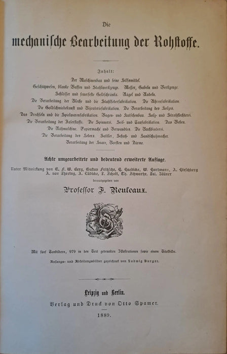 Das Buch der Erfindungen, Gewerbe und Industrien VI. Die mechanische Bearbeitung der Rohstoffe - Oskola Antikvárium