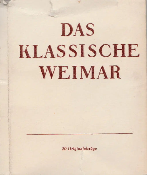 Das klassische Weimar - Oskola Antikvárium