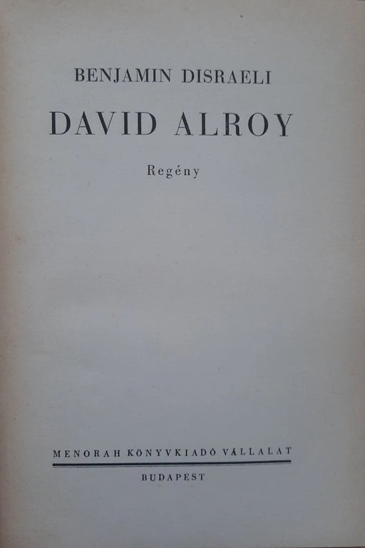 David Alroy - Oskola Antikvárium