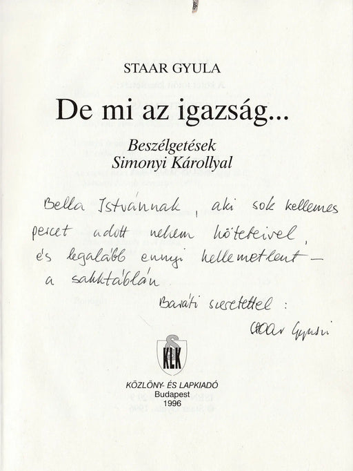 De mi az igazság... - Oskola Antikvárium