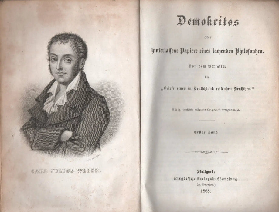Demokritos oder hinterlassene Papiere eines lachenden Philosophen I - XII. - Oskola Antikvárium