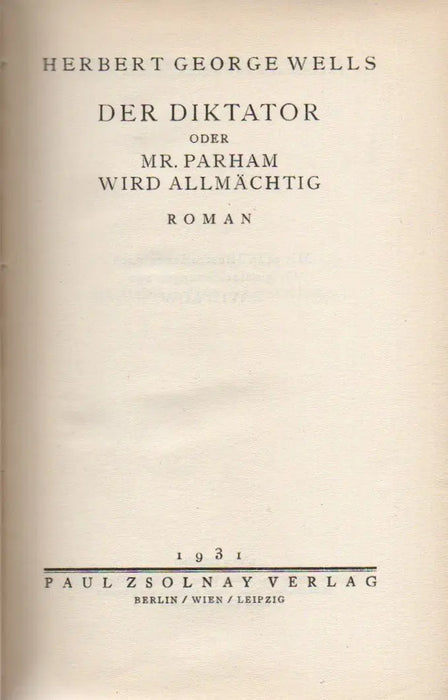 Der Diktator oder Mr. Parham wird allmächtig - Oskola Antikvárium