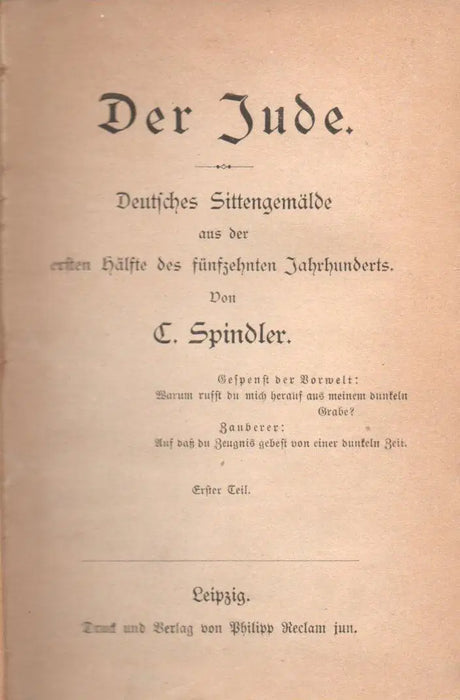 Der Jude I - III. - Oskola Antikvárium