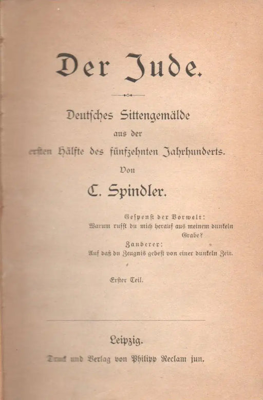 Der Jude I - III. - Oskola Antikvárium