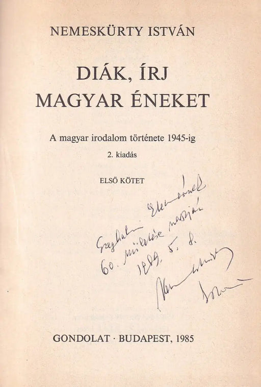 Diák, írj magyar éneket I - II. - Oskola Antikvárium