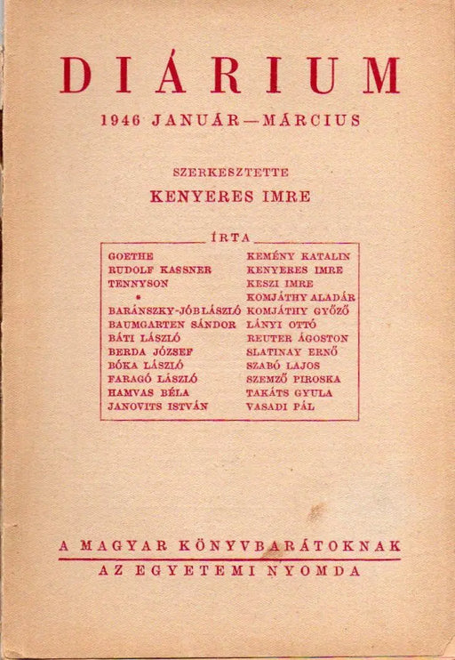 Diárium 1945 - 1948 - Oskola Antikvárium