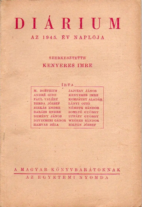 Diárium 1945 - 1948 - Oskola Antikvárium