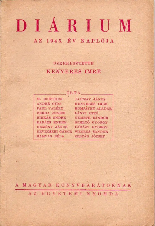 Diárium 1945 - 1948 - Oskola Antikvárium