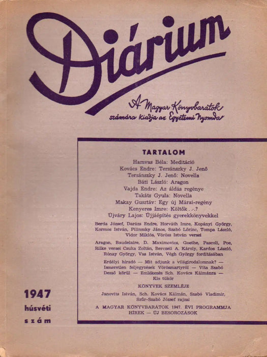 Diárium 1945 - 1948 - Oskola Antikvárium