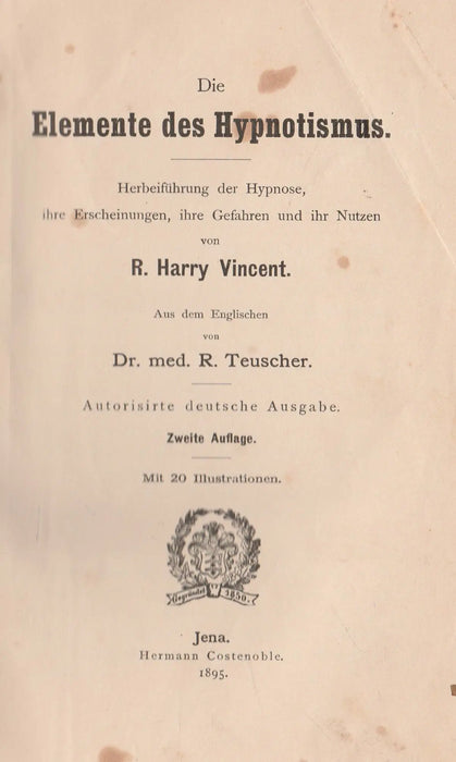 Die Elemente des Hypnotismus - Oskola Antikvárium