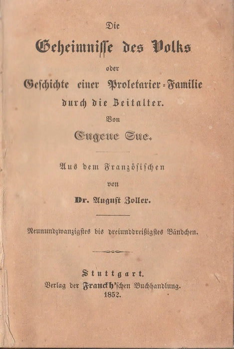 Die Geheimnisse des Volks ober Geschichte einer Proletarier Familie durch die Beitalter - Oskola Antikvárium