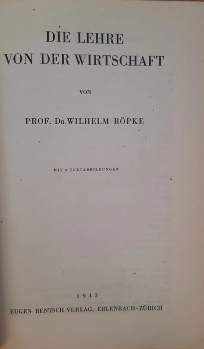 Die Lehre von der Wirtschaft - Oskola Antikvárium