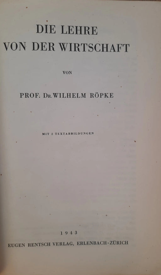 Die Lehre von der Wirtschaft - Oskola Antikvárium