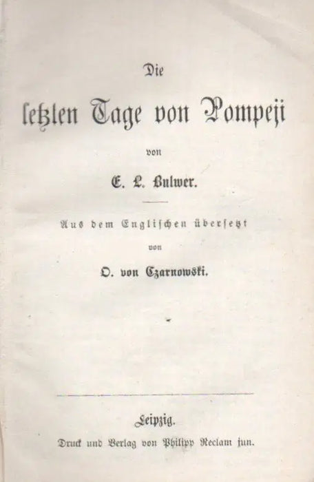 Die Letzten Tage von Pompeji - Oskola Antikvárium