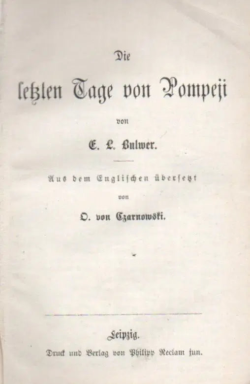 Die Letzten Tage von Pompeji - Oskola Antikvárium
