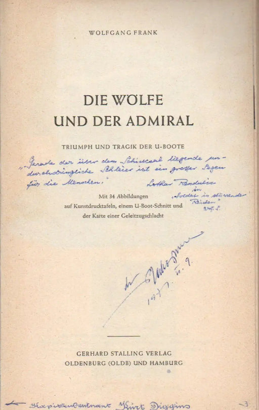 Die Wölfe und der Admiral - Oskola Antikvárium