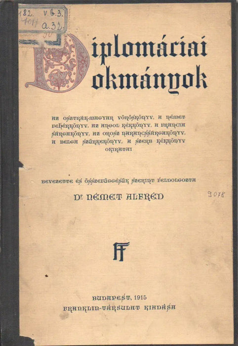 Diplomáciai okmányok - Oskola Antikvárium