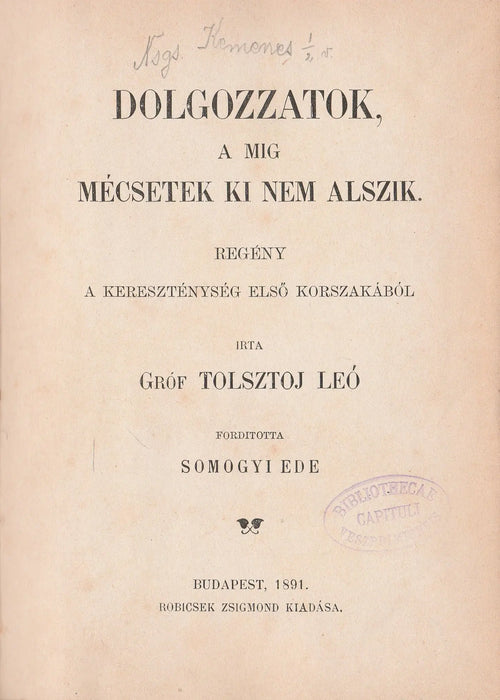 Dolgozzatok, a mig mécsetek ki nem alszik - Oskola Antikvárium
